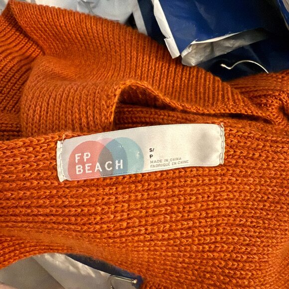 Free People Beach Orchid Convertible Sweater Tank Top in Rust Orange - Picture 7 of 9